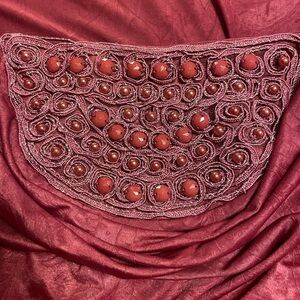 AGB petite dress blouse with embroidered beads. PXL